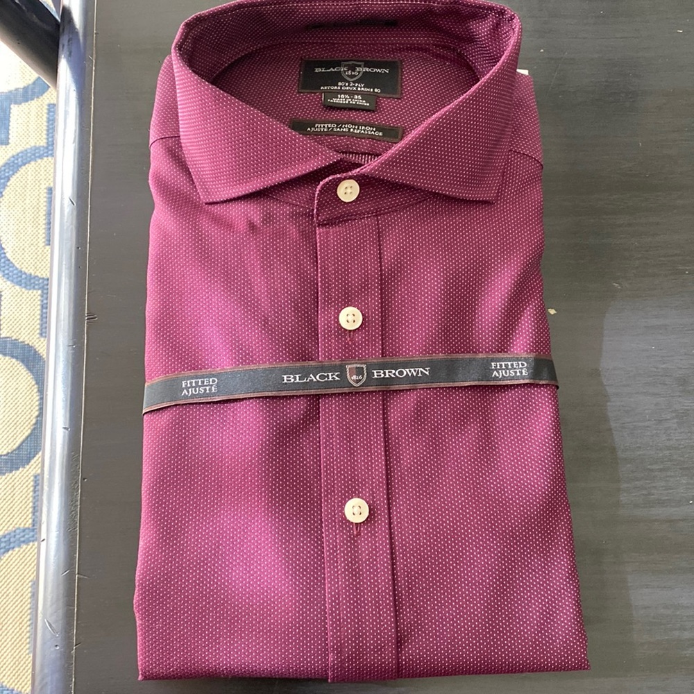 Black Brown mens dress shirt